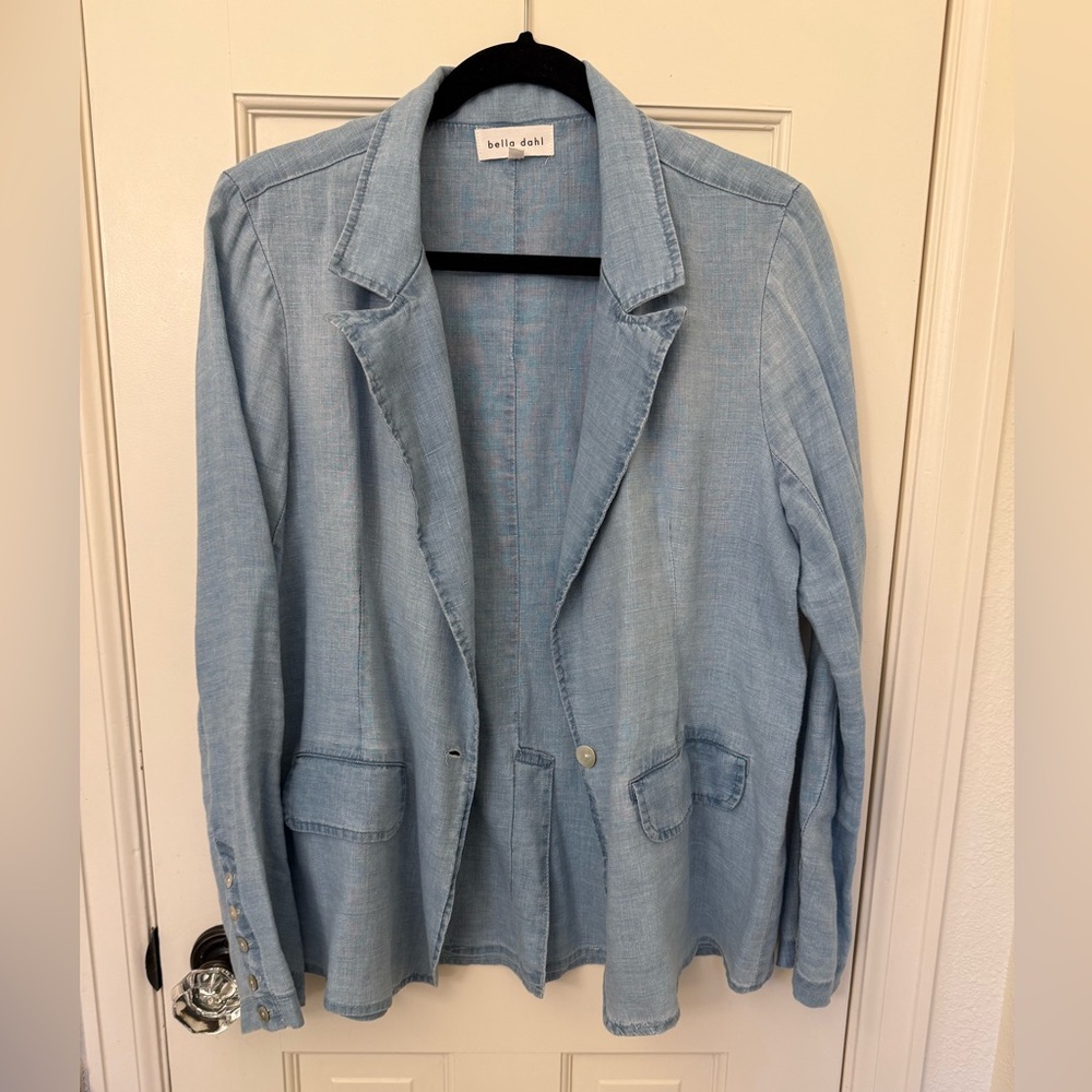 Bella Dahl Light Blue Women's Blazer Chambray